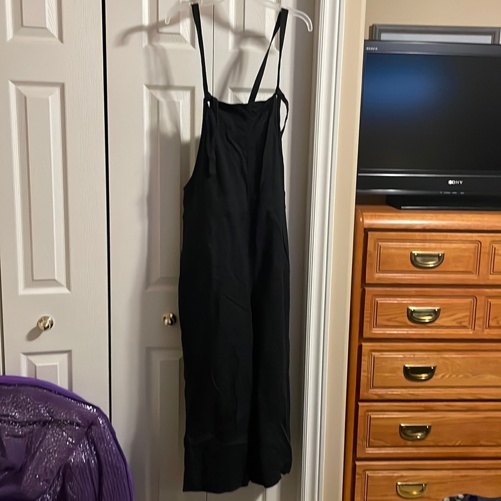 Black Adjustable Jumpsuit with Pockets